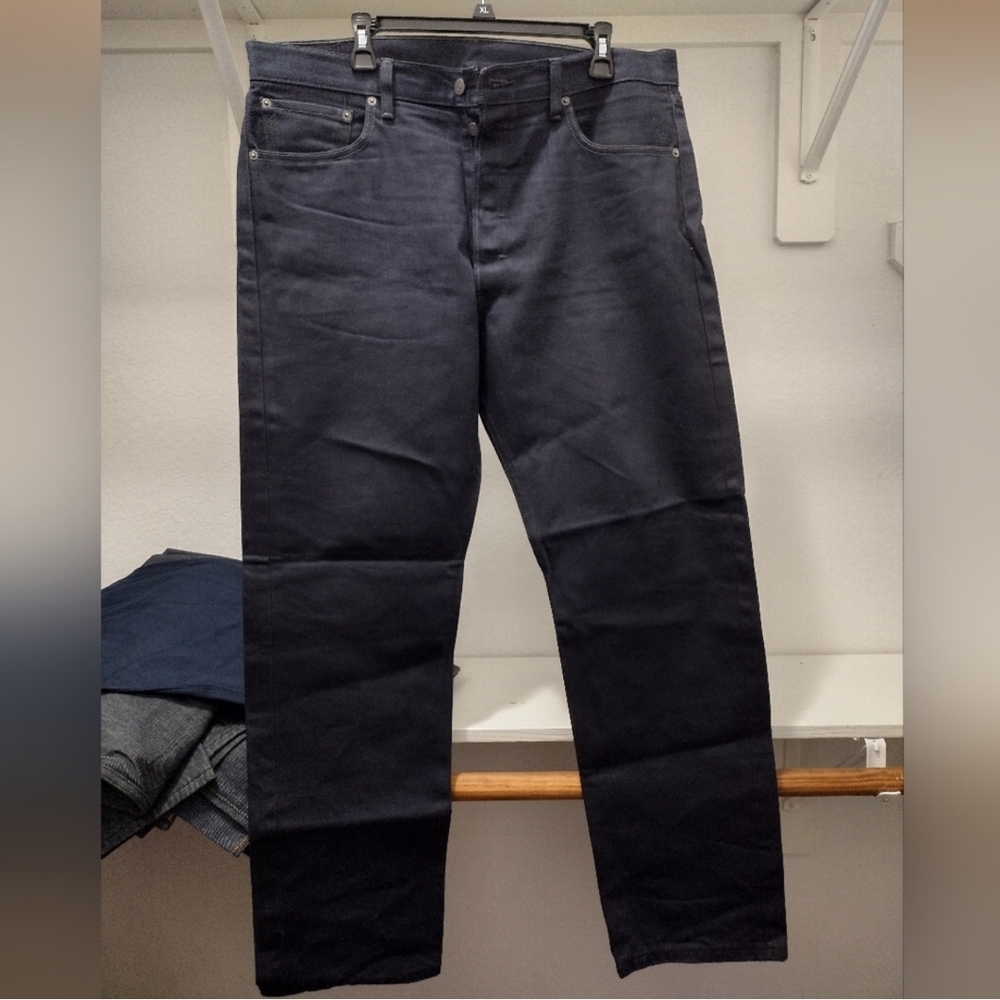 Levi's Men's 501 Dark Blue Straight Jeans